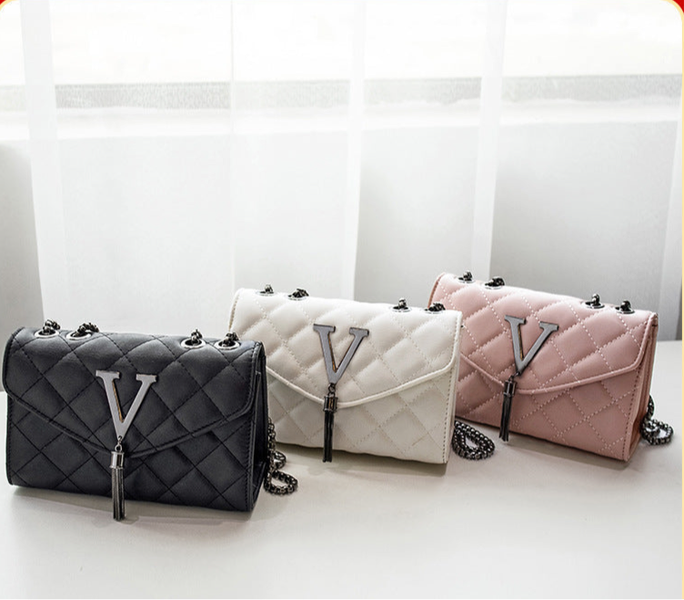 Bags for women elegant rhombus small square bags 2024 new fashion tassel decorative chain shoulder crossbody bag trendy