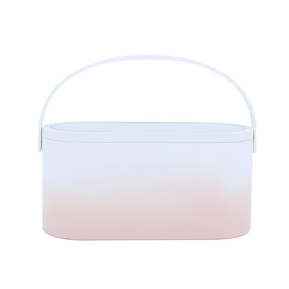 New portable makeup box with lamp led desktop storage makeup mirror one thing dual purpose factory