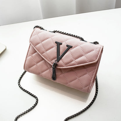 Bags for women elegant rhombus small square bags 2024 new fashion tassel decorative chain shoulder crossbody bag trendy